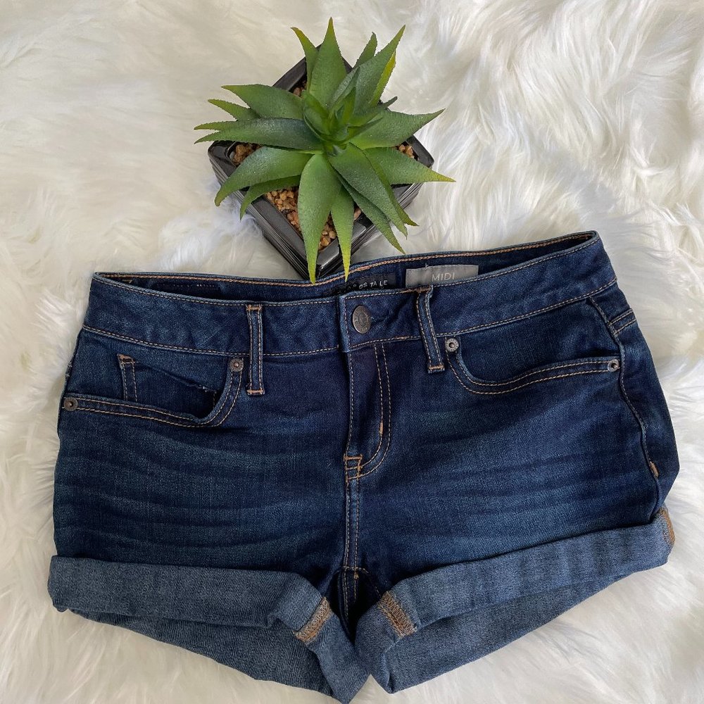 Denim Cuffed Shorts